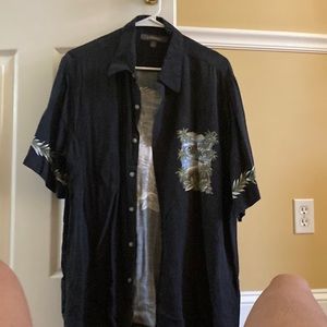 Men’s black button up shirt